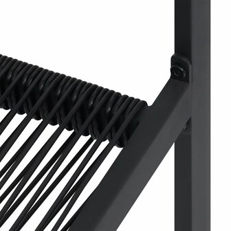 Tuinstoelen 4 st PVC-rattan zwart 7