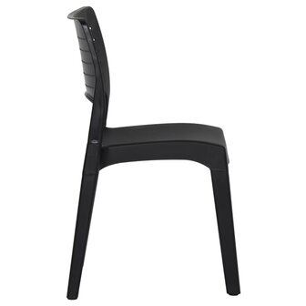 Tuinstoelen 2 st polypropeen antracietkleurig 5