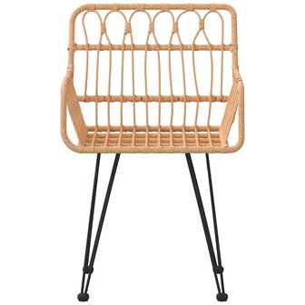 Tuinstoelen 2 st met armleuning 56x64x80 cm PE-rattan 4