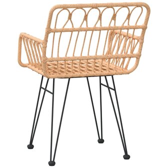 Tuinstoelen 2 st met armleuning 56x64x80 cm PE-rattan 6