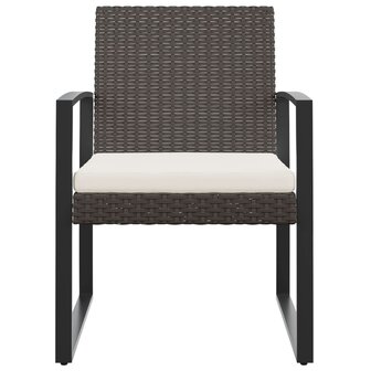 Tuinstoelen 2 st polypropeen rattan zwart 3