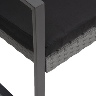 Tuinstoelen 2 st polypropeen rattan donkergrijs 5