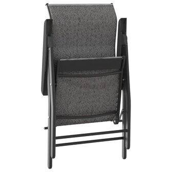 Tuinstoelen 2 st inklapbaar poly rattan grijs 9