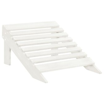 Tuinstoel met hocker hout wit 5