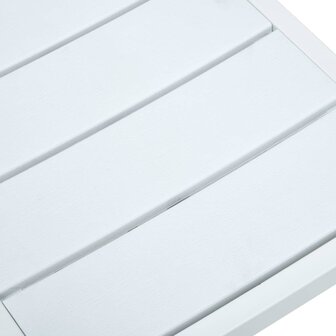 Tuinstoelen 4 st hout-look HDPE wit 6