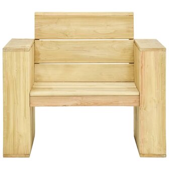 Tuinstoel 89x76x76 cm ge&iuml;mpregneerd grenenhout 2