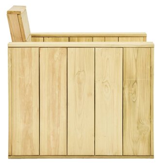 Tuinstoel 89x76x76 cm ge&iuml;mpregneerd grenenhout 3