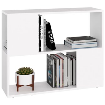 Tv-meubel 80x24x63 cm bewerkt hout wit 4