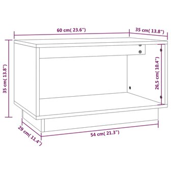 Tv-meubel 60x35x35 cm massief grenenhout honingbruin 8