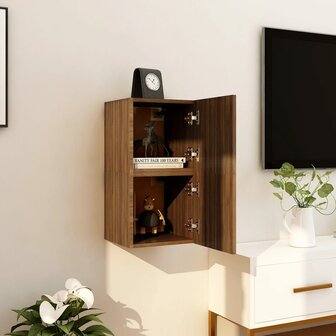 Tv-wandmeubelen 2 st 30,5x30x30 cm bruin eikenkleur 1