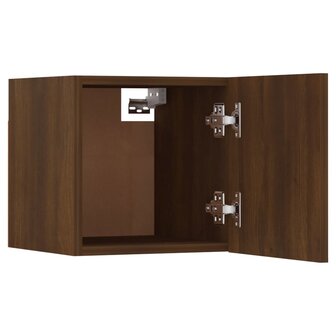 Tv-wandmeubelen 2 st 30,5x30x30 cm bruin eikenkleur 11