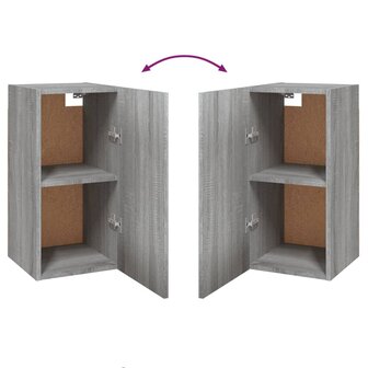 Tv-meubel 30,5x30x60 cm bewerkt hout grijs sonoma eiken 6