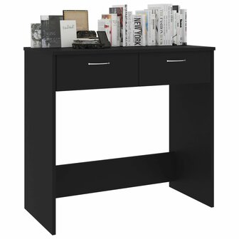 Bureau 80x40x75 cm spaanplaat zwart 5