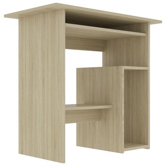 Bureau 80x45x74 cm bewerkt hout sonoma eikenkleurig 4