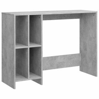 Bureau 102,5x35x75 cm bewerkt hout betongrijs 2