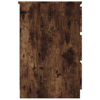 Bureau 140x50x77 cm bewerkt hout gerookt eikenkleurig 4