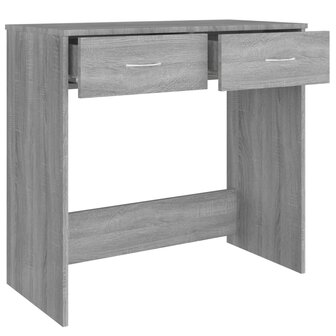 Bureau 80x40x75 cm bewerkt hout grijs sonoma eikenkleurig 6