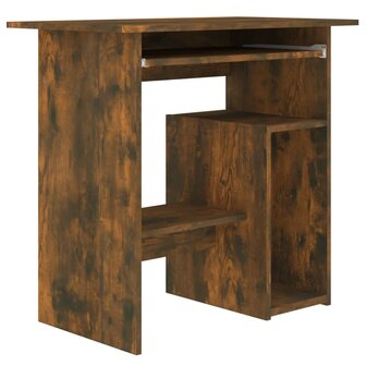 Bureau 80x45x74 cm bewerkt hout gerookt eikenkleurig 2
