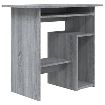 Bureau 80x45x74 cm bewerkt hout grijs sonoma eikenkleurig 2