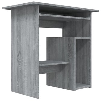 Bureau 80x45x74 cm bewerkt hout grijs sonoma eikenkleurig 4