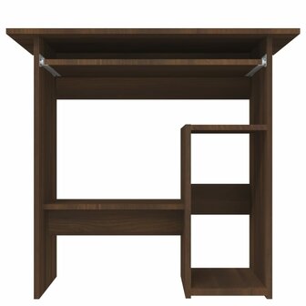 Bureau 80x45x74 cm bewerkt hout bruin eikenkleur 5