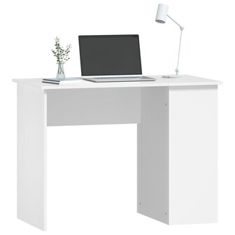Bureau 100x55x75 cm bewerkt hout wit 3