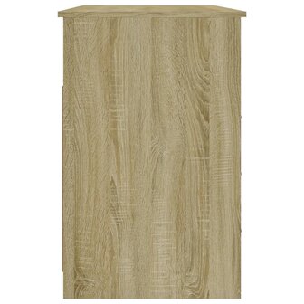 Bureau met lades 102x50x76 cm bewerkt hout sonoma eikenkleurig 8