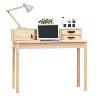 Bureau 110x50x93 cm massief grenenhout 4