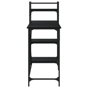 Computerbureau met schappen 120x47x109 cm zwart 5