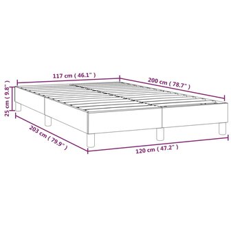 Boxspringframe kunstleer cappuccino 120x200 cm 9