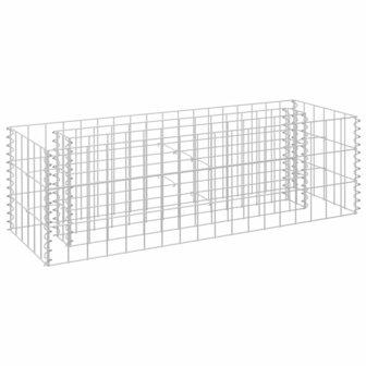 Gabion plantenbak verhoogd 90x30x30 cm gegalvaniseerd staal 2