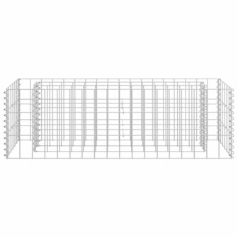 Gabion plantenbak verhoogd 90x30x30 cm gegalvaniseerd staal 4