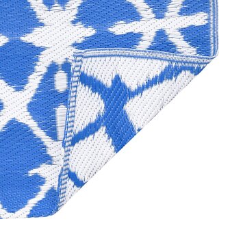 Buitenkleed 80x150 cm PP blauw en wit 6