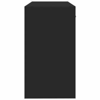 Bureau met kast en lade 100x40x73 cm bewerkt hout zwart 7