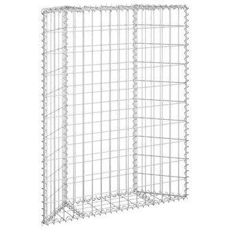 Gabion plantenbak trapezium 80x20x100 cm gegalvaniseerd staal 2