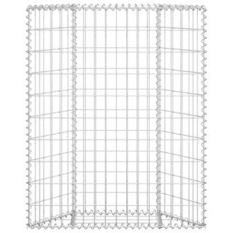 Gabion plantenbak trapezium 80x20x100 cm gegalvaniseerd staal 3