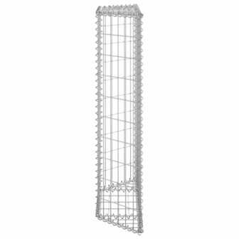 Gabion plantenbak trapezium 80x20x100 cm gegalvaniseerd staal 4
