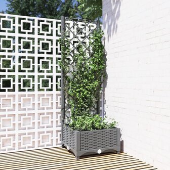 Plantenbak met latwerk 40x40x121,5 cm polypropeen 1