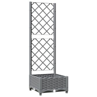 Plantenbak met latwerk 40x40x121,5 cm polypropeen 2