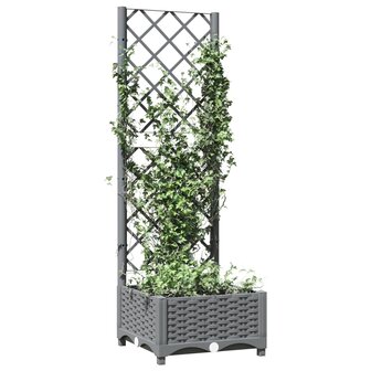 Plantenbak met latwerk 40x40x121,5 cm polypropeen 3