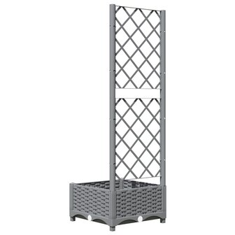 Plantenbak met latwerk 40x40x121,5 cm polypropeen 6