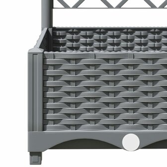 Plantenbak met latwerk 40x40x121,5 cm polypropeen 7