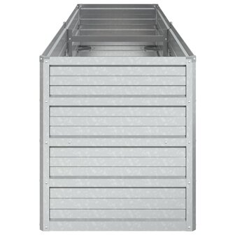 Plantenbak verhoogd 160x40x45 cm gegalvaniseerd staal zilver 5