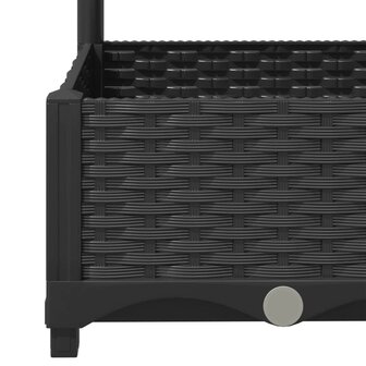 Plantenbak met latwerk 40x40x121,5 cm polypropeen zwart 7