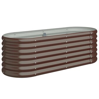 Plantenbak 114x40x36 cm gepoedercoat staal bruin 2