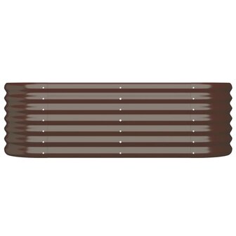 Plantenbak 114x40x36 cm gepoedercoat staal bruin 3