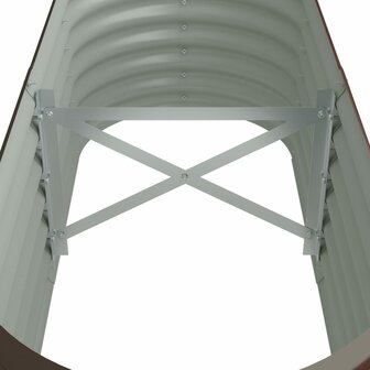 Plantenbak 114x40x36 cm gepoedercoat staal bruin 5