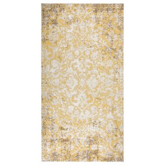 Buitenkleed platgeweven 80x150 cm geel 1