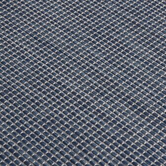 Buitenkleed platgeweven 100x200 cm blauw 5