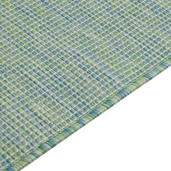 Buitenkleed platgeweven 80x150 cm turquoise 4